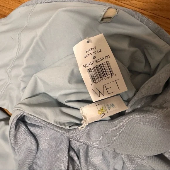 Wet Swimwear Luxe Yacht Carrie One Piece Swimsuit in Soft Blue